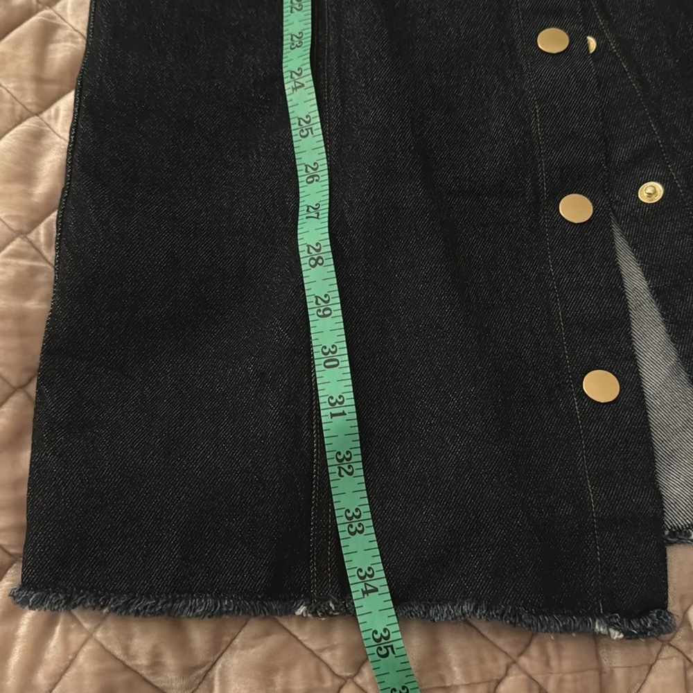 J. Crew Dark Blue Button Down Denim Dress, Size 10 - Picture 5 of 5